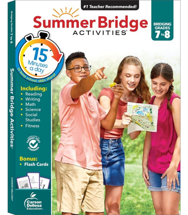 Summer Bridge Activities 7Th-8Th Grade: Math, Reading, Writing, Science, Social Studies, Fitness