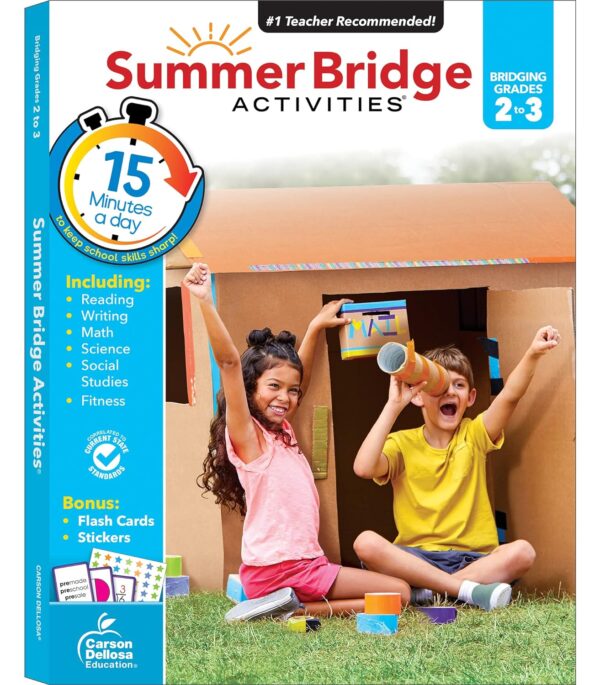 Summer Bridge Activities: 2Nd-3Rd Grade Workbook, All Subjects With Flash Cards