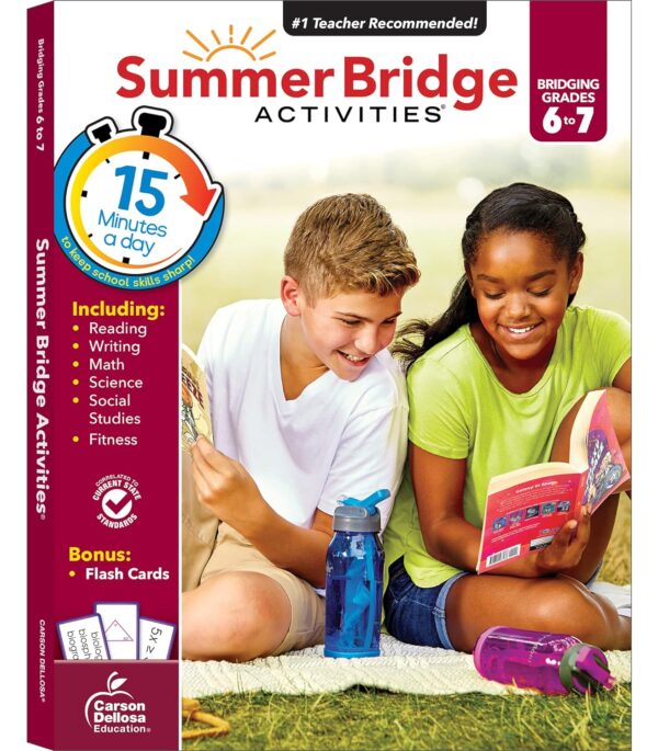 Summer Bridge Activities: 6Th-7Th Grade Workbooks For Math, Reading, Writing, Science, Social Studies, Fitness