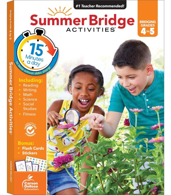 Summer Bridge Activities: 4Th-5Th Grade Workbook, All Subjects, Flash Cards