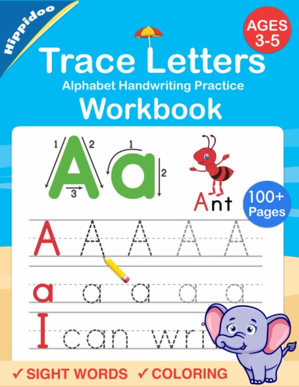 Trace Letters: Alphabet Handwriting Practice For Kids Ages 3-5