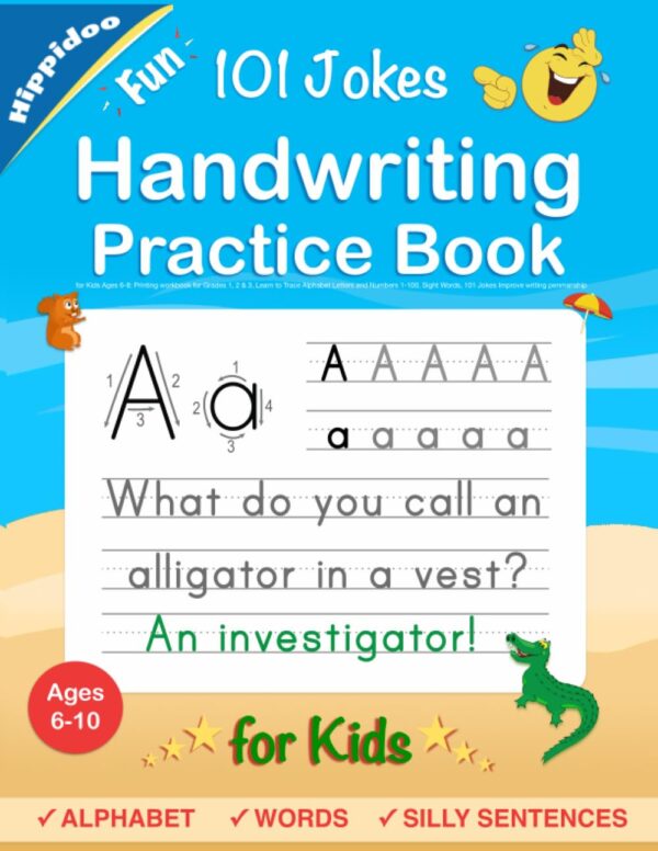 Handwriting Practice Book For Kids: Printing Workbook For Grades 1-2