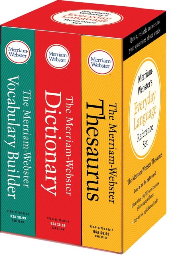 Merriam-Webster Everyday Language Reference Set: Dictionary, Thesaurus, Vocabulary Builder