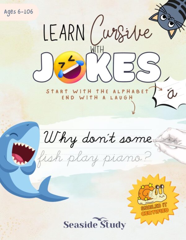 Learn Cursive With Jokes: Fun Alphabet &Amp; Word Tracing For Kids