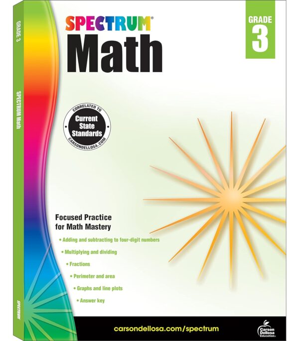 Spectrum 3Rd Grade Math Workbook: Multiplication, Division, Fractions, Addition &Amp; Subtraction