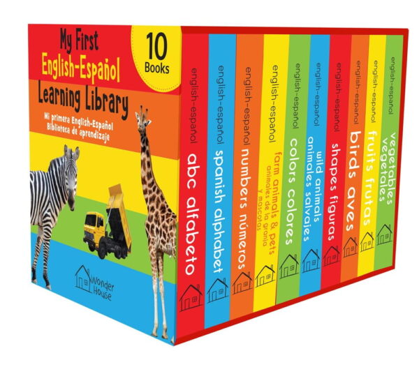 My First English-Spanish Learning Library: 10 Board Books For Bilingual Kids