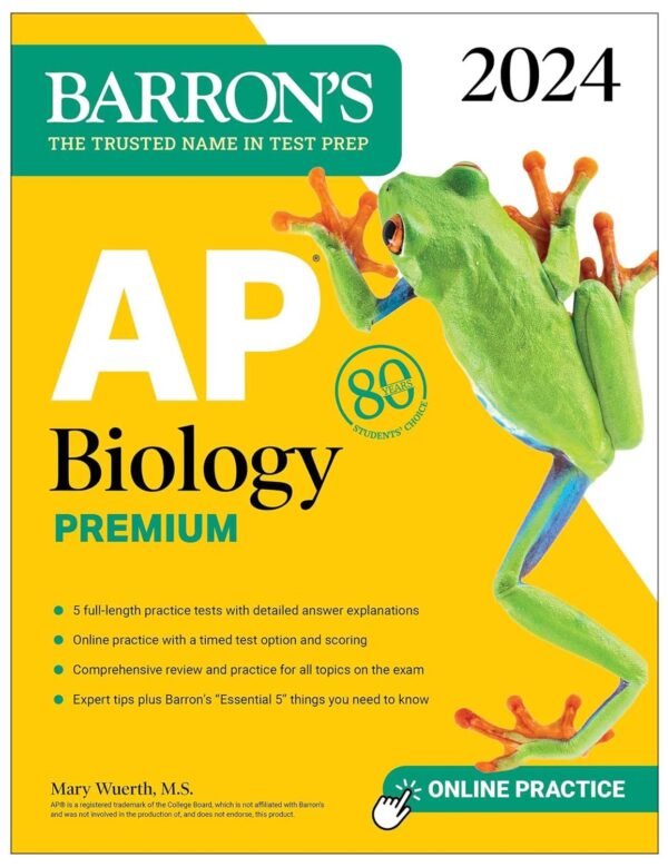 Ap Biology Premium, 2024: Master The Exam With 5 Practice Tests