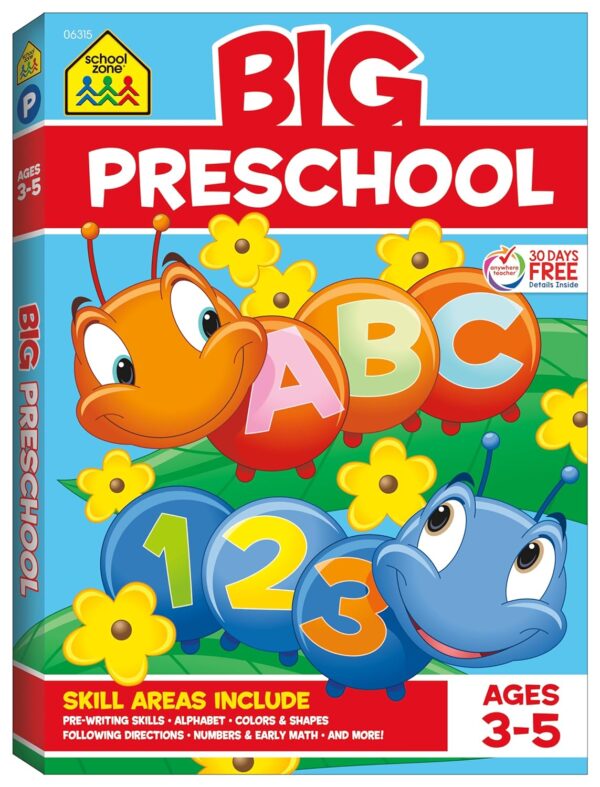 School Zone Big Preschool Workbook: Learning Skills For Ages 3-5