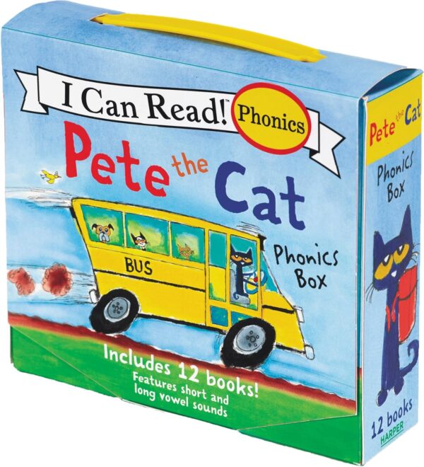 Pete The Cat 12-Book Phonics Fun!: Learn Short &Amp; Long Vowel Sounds