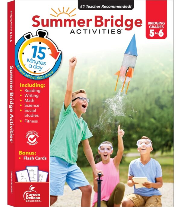 Summer Bridge Activities: 5Th-6Th Grade Workbooks For Math, Reading, Writing, Science, Social Studies, Fitness