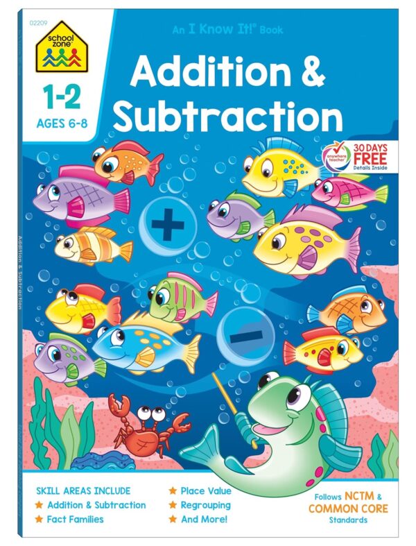 School Zone Addition &Amp; Subtraction Workbook: 1St Grade Math Mastery