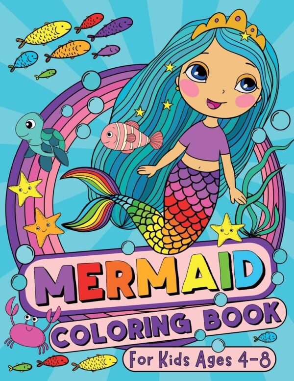 Mermaid Coloring Book For Kids Ages 4-8 (Us Edition)