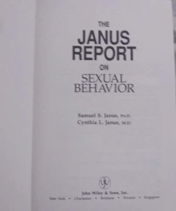 The Janus Report On Sexual Behavior