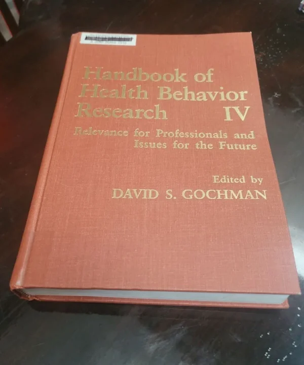 Handbook Of Health Behavior Research Iv