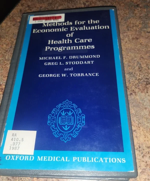 Methods For The Economic Evaluation Of Health Care Programs