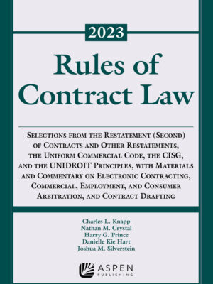 Rules of Contract Law 2023-2024 Statutory Supplement
