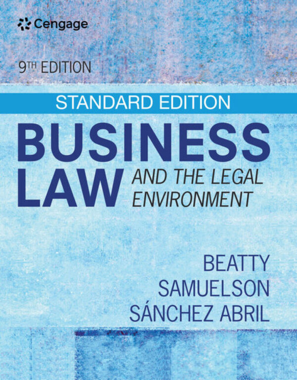 Business Law And The Legal Environment, Standard Edition 9Th Edition