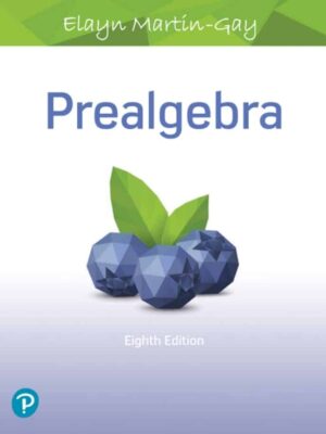 Prealgebra (8th Edition) by Elayn MartinGay