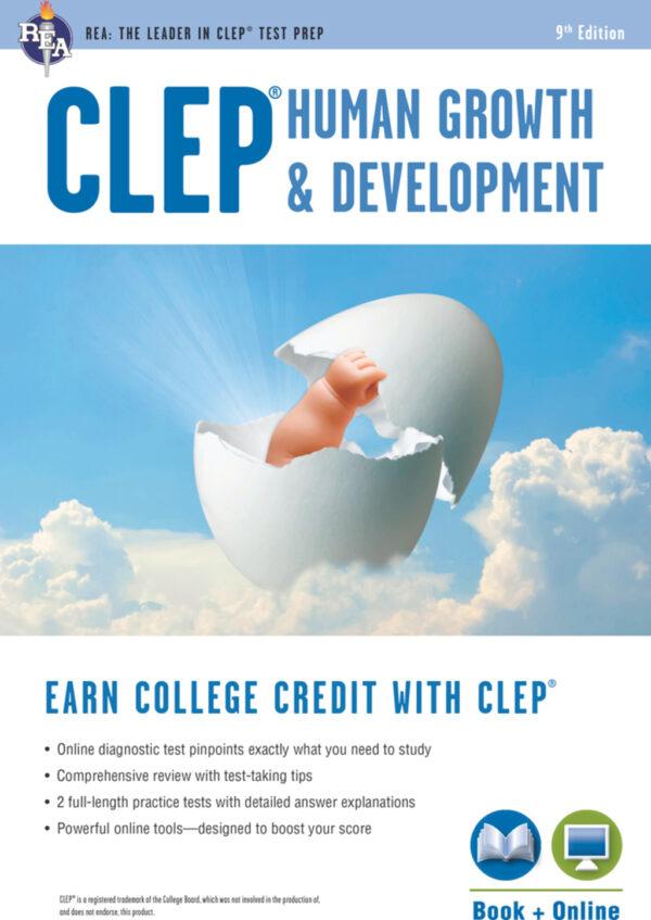 Clep Human Growth &Amp; Development Book + Online