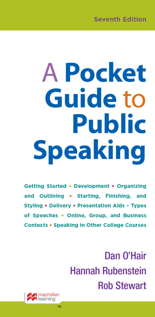 A Pocket Guide To Public Speaking 7Thedition